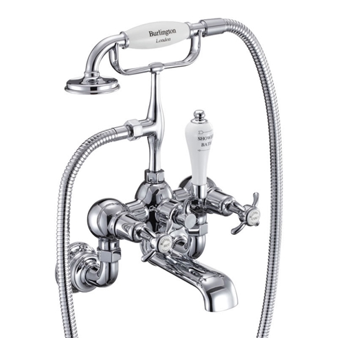 Burlington Anglesey Wall Mounted Bath Shower Mixer with S Adjuster